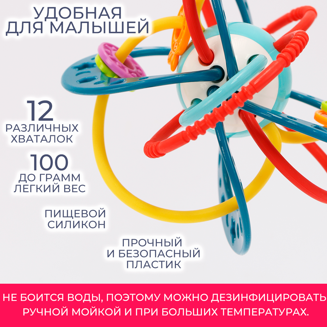 Игрушка TIPTOPOLIS погремушка Синяя - фото 4