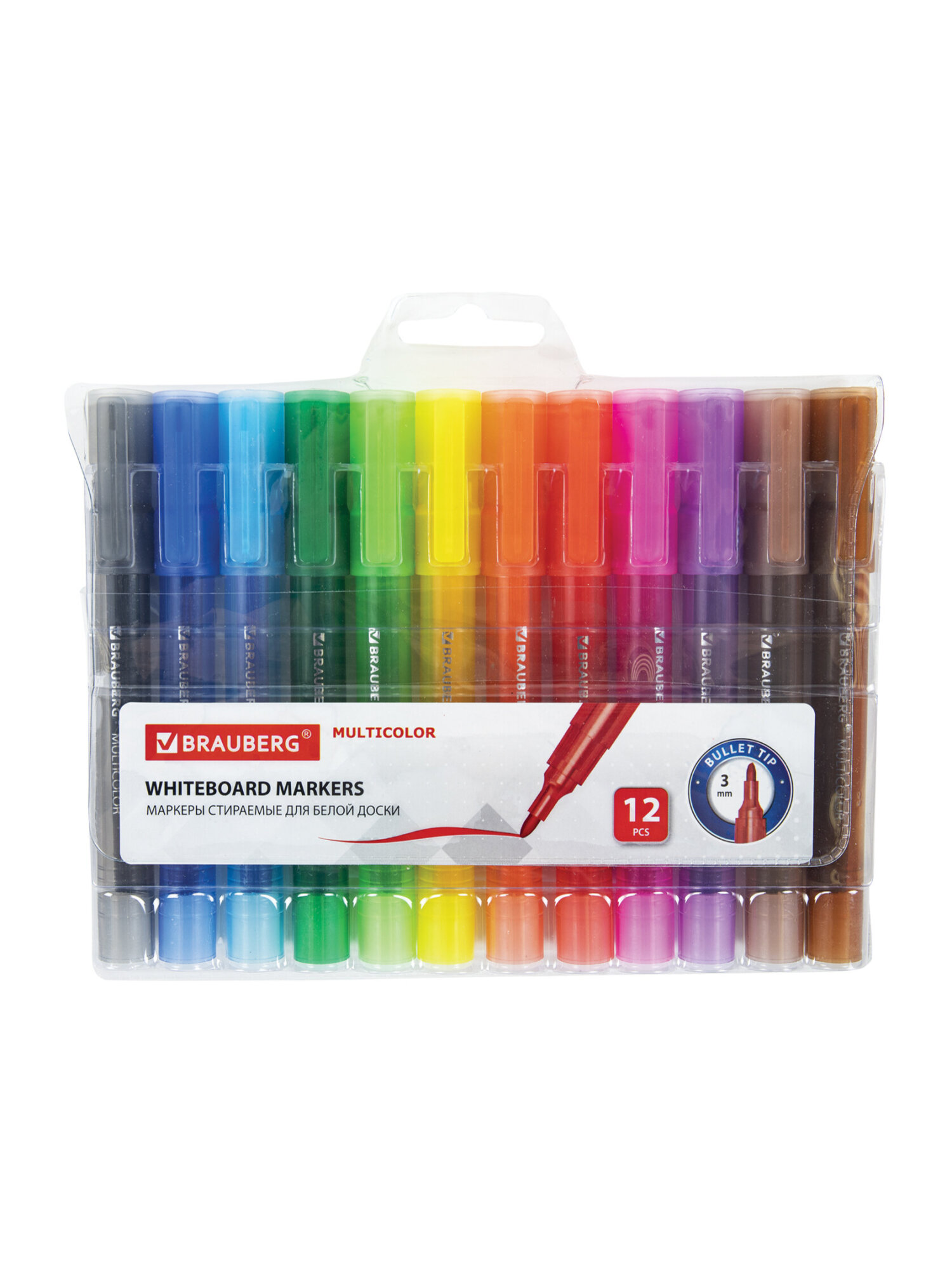 Маркеры Brauberg 12 шт. - фото 5