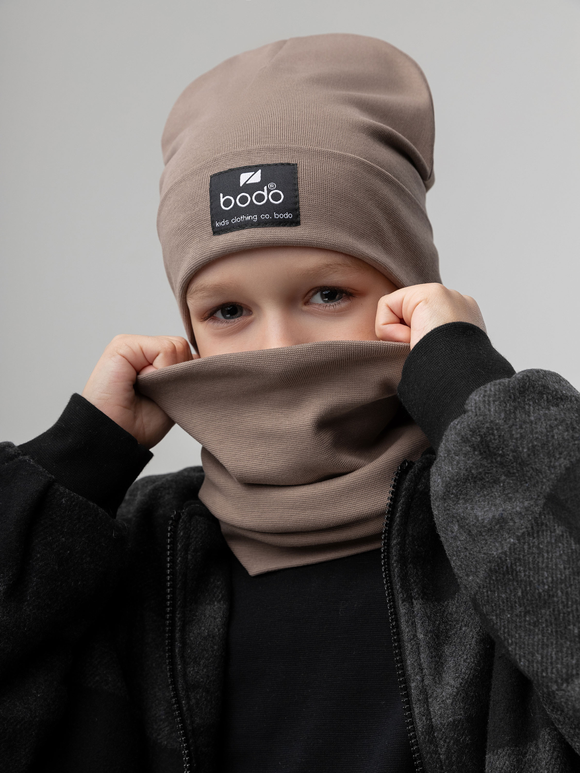 Шапка и снуд Bodo 13-161MU_коричневый - фото 3