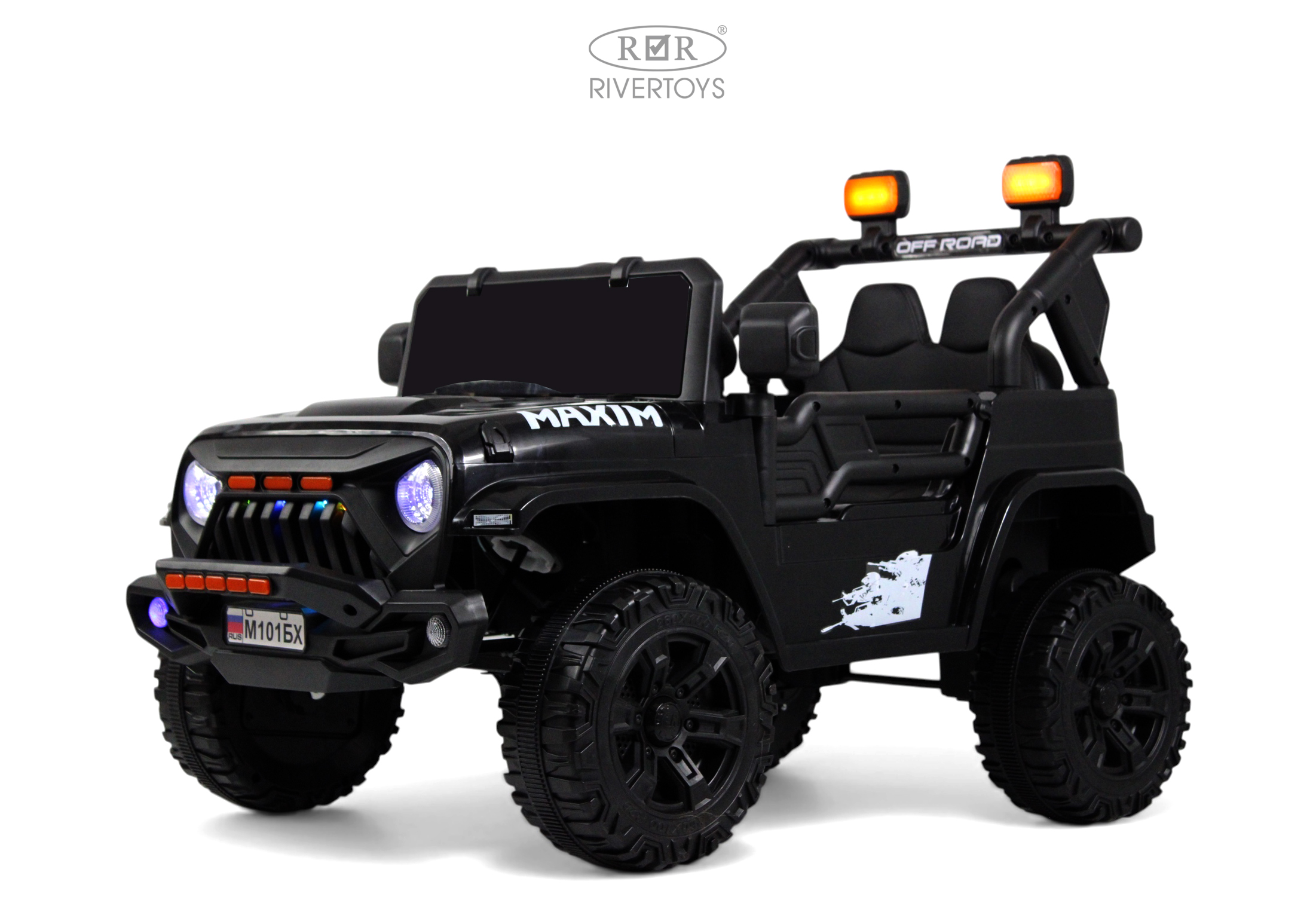 Электромобиль RIVERTOYS М101БХ-BLACK С пультом ДУ - фото 1