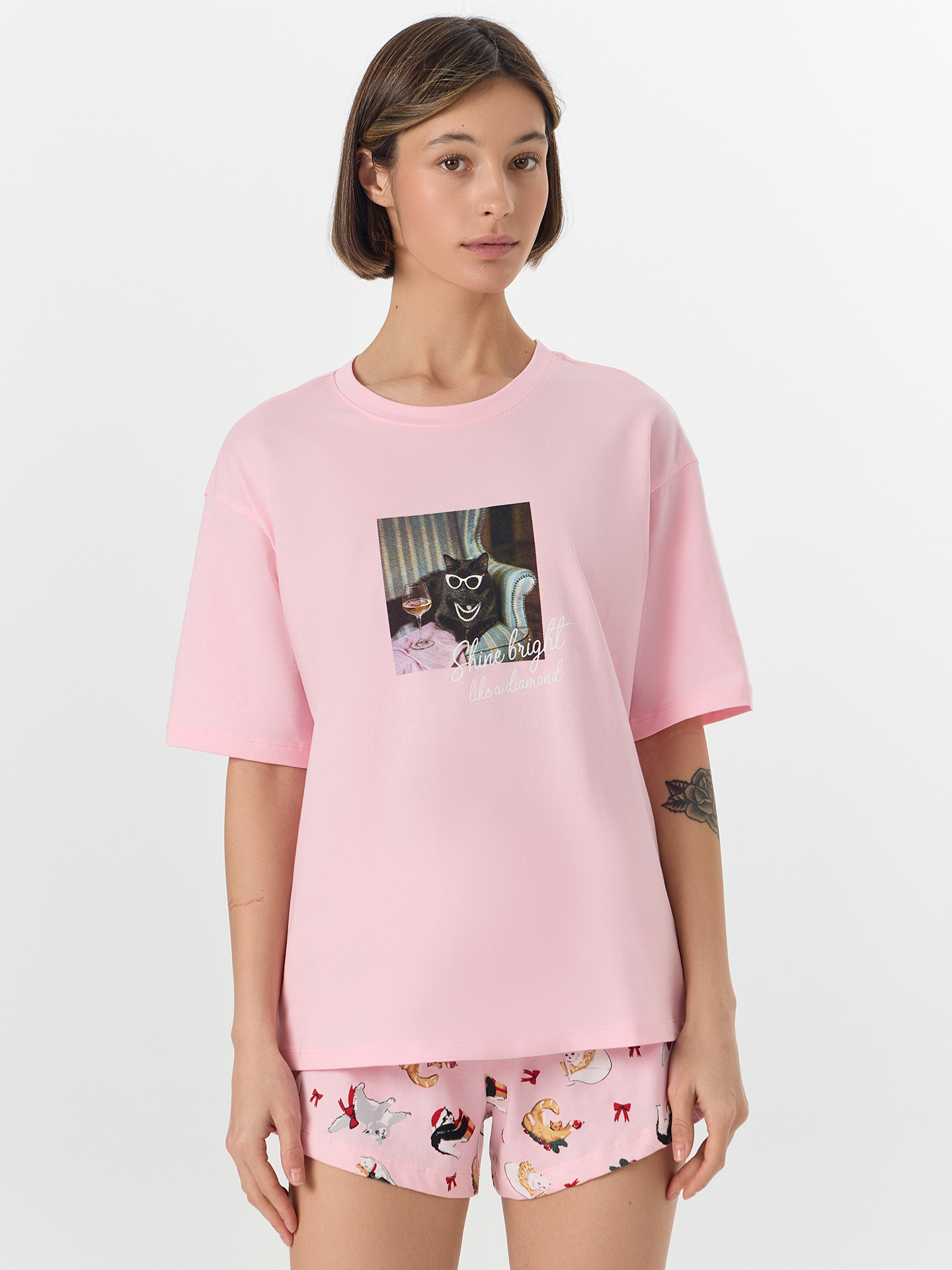 Пижама Mark Formelle (Марк Формэль) 592591/розовая сказка +котики на розовом - фото 3