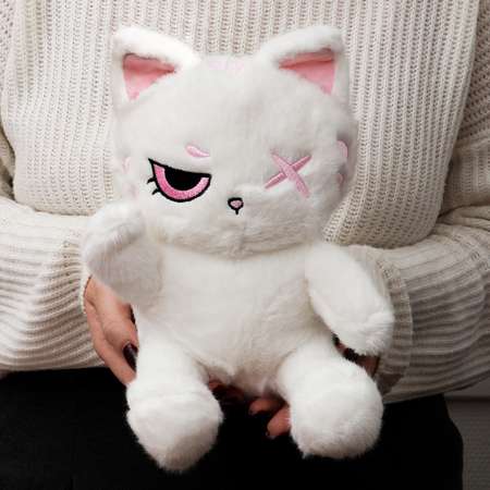Игрушка мягкая ЭВРИКА Кот Хулиган белый