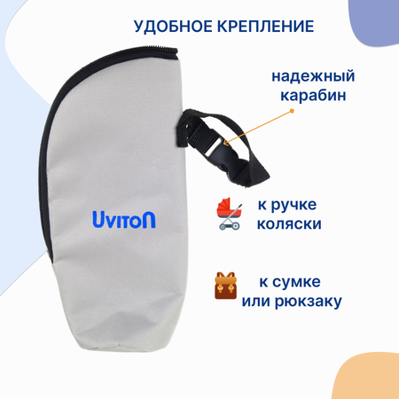 Термосумка Uviton для бутылочек серая