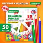 Карандаши цветные Brauberg 50 шт.