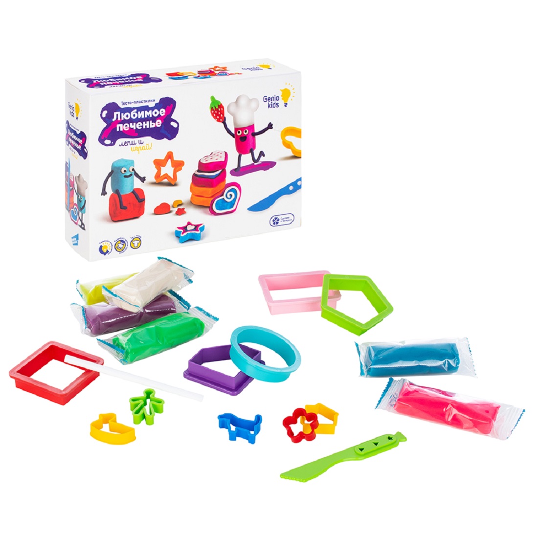 Масса для лепки Genio Kids 6 цв. в ассортименте - фото 7