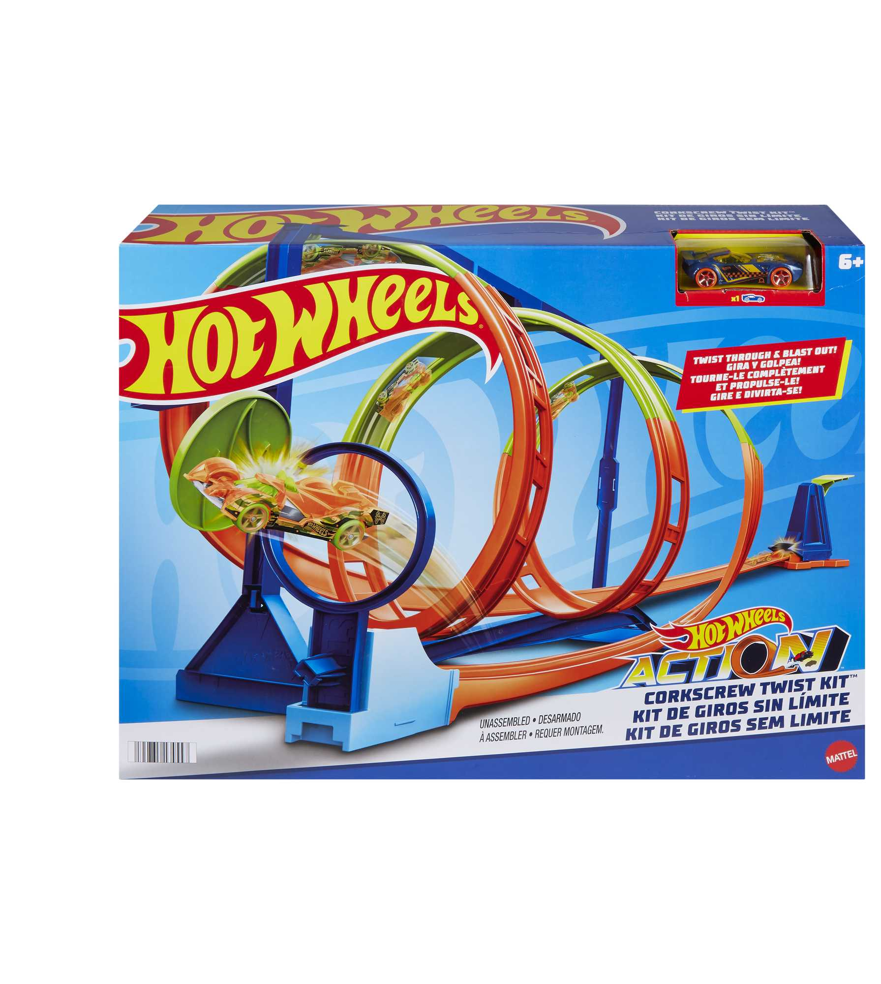 Трек Hot Wheels Action Corkscrew Twist HMX41 - фото 4