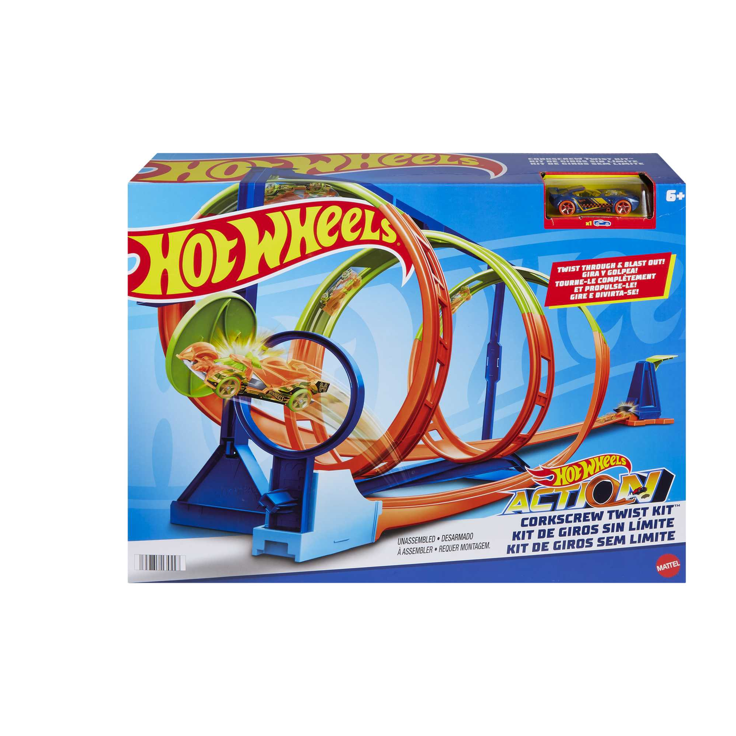 Трек Hot Wheels Action Corkscrew Twist HMX41 - фото 4