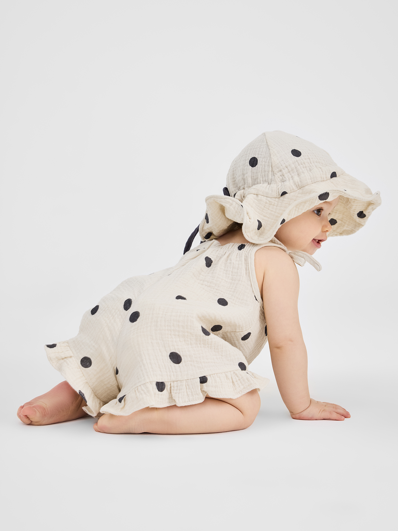 Панама Happy Baby 88276-0_beige with dots - фото 11