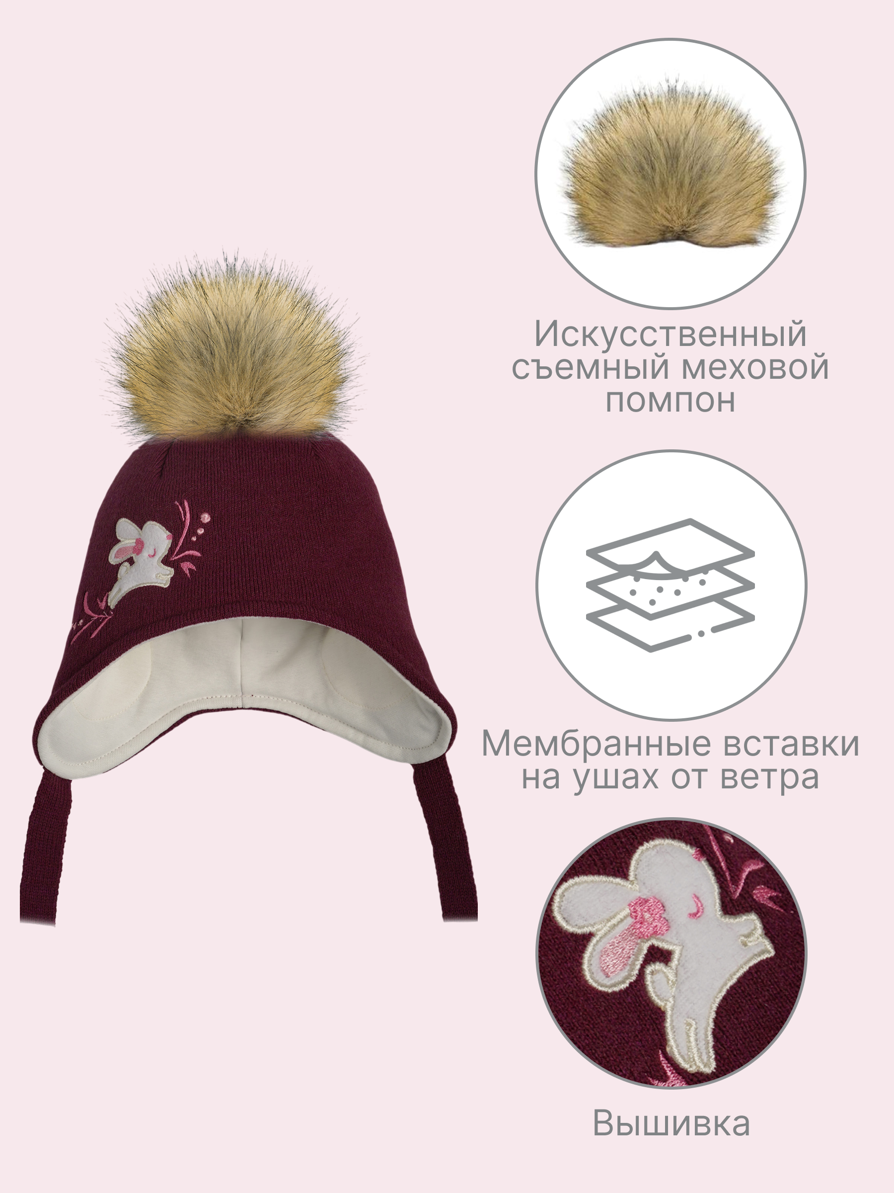 Шапка GUSTI GW24AC1198G-RUBY - фото 3