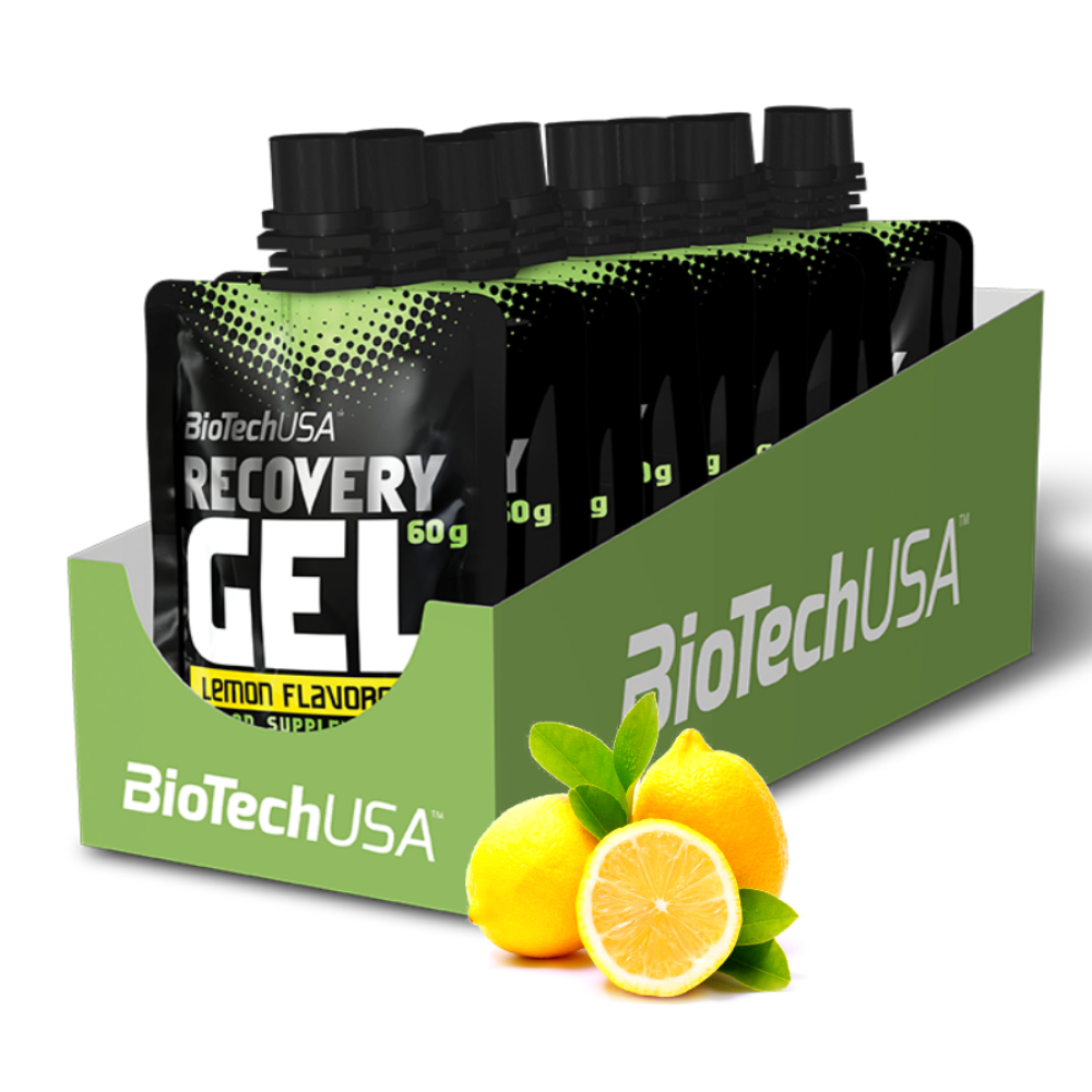 Предтренировочный комплекс BiotechUSA Recovery Gel 12х60г. Лимон - фото 1