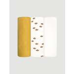 Пелёнка Mjolk Экрю Кораблики Mustard трикотаж 85х120 см 3 шт.