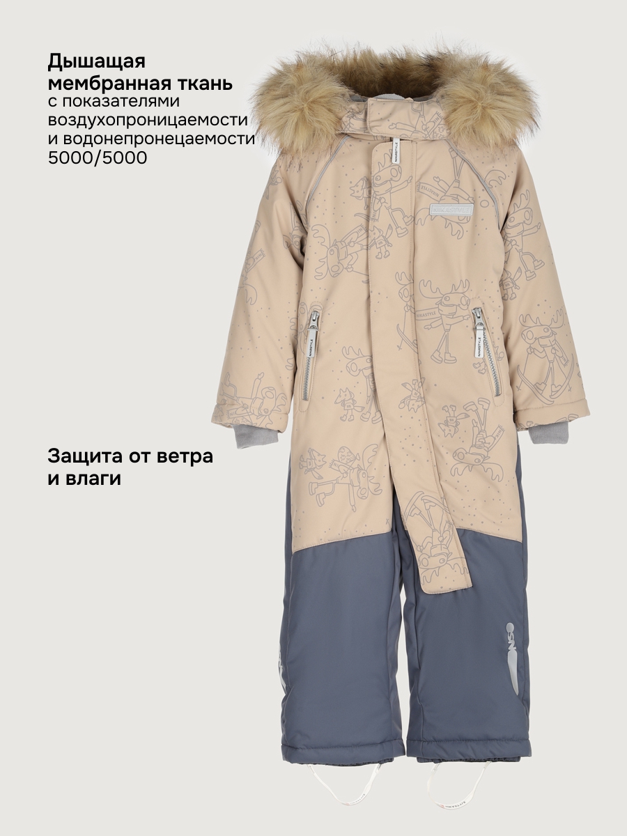 Комбинезон NIKASTYLE 8з0425 латте/серый - фото 7