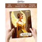 Скетчбук Проф-Пресс блокнот Ангел в золотом А4 64 лист. 1 шт.