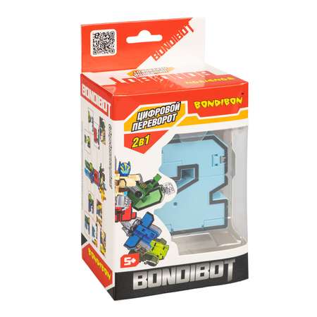 Фигурка Bondibon трансформер Робот Цифра 2в1