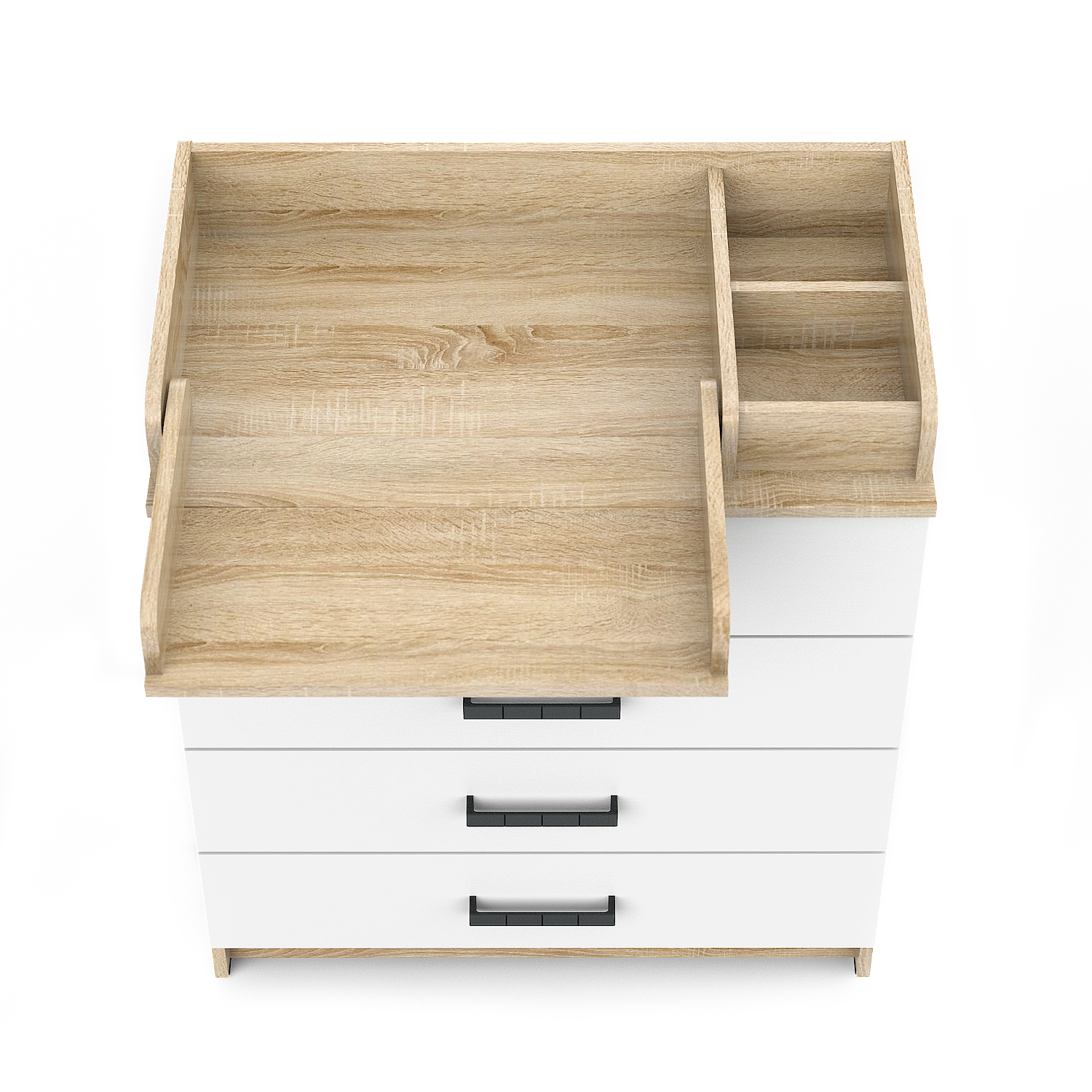 Комод пеленальный aton baby furniture Marvin (дуб сонома, белый) - фото 6