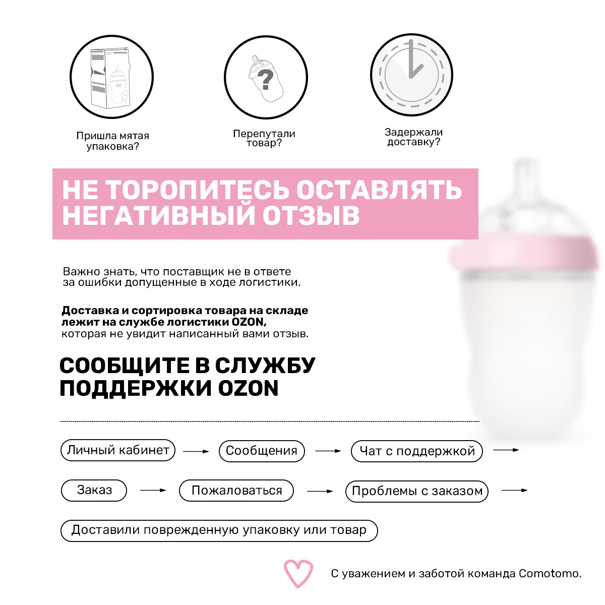 Бутылочка comotomo Anti-Colic 250 мл 2 шт. - фото 15