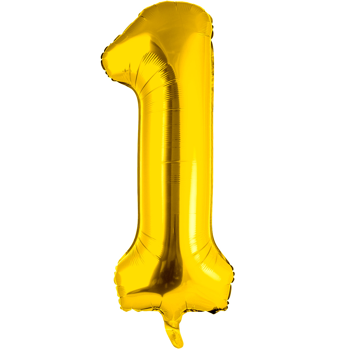 Шар воздушный Веселая затея Цифра 1 Gold 40см - фото 1