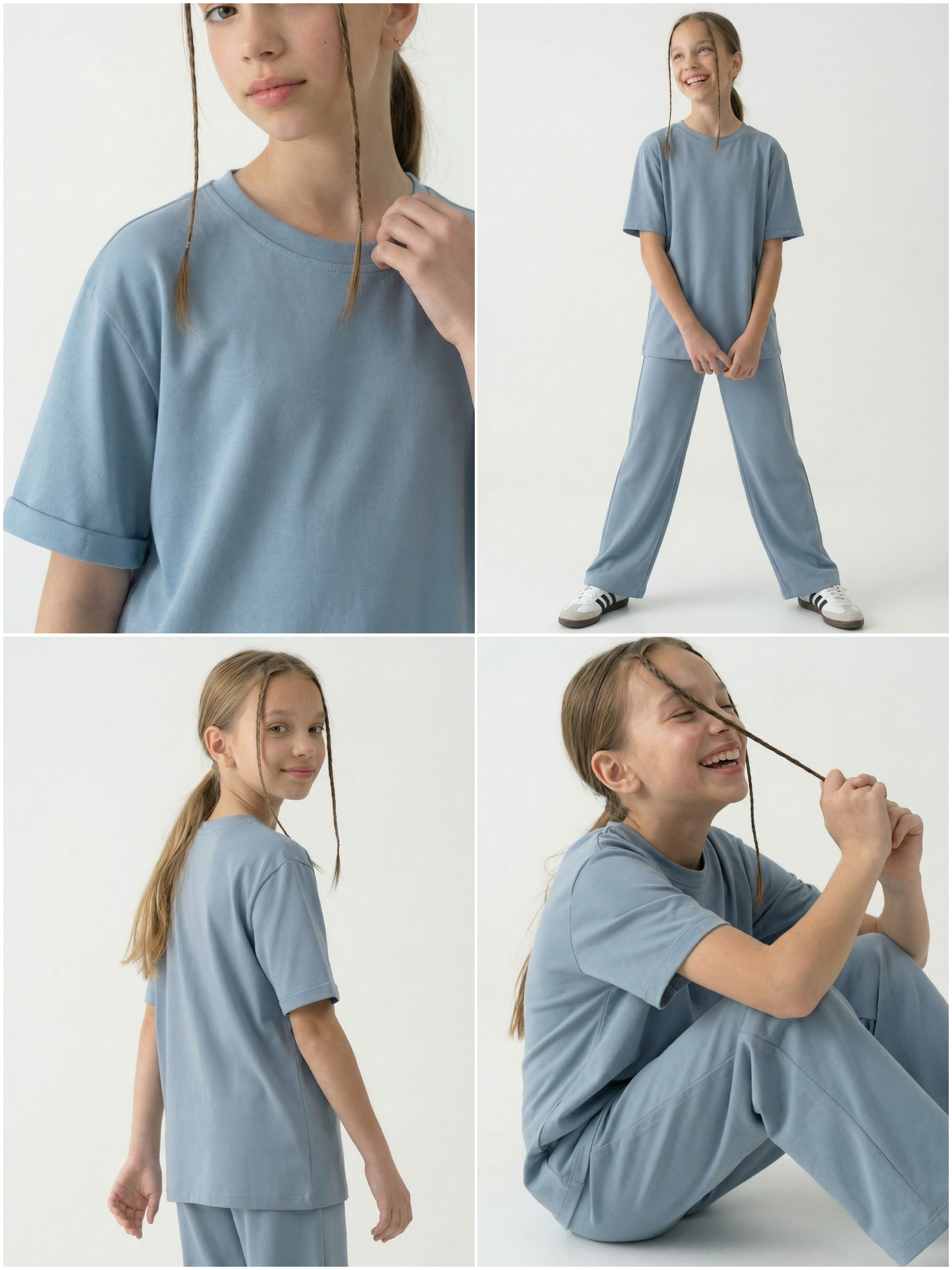 Костюм KiMMi co К-14087060 серо-голубой - фото 9