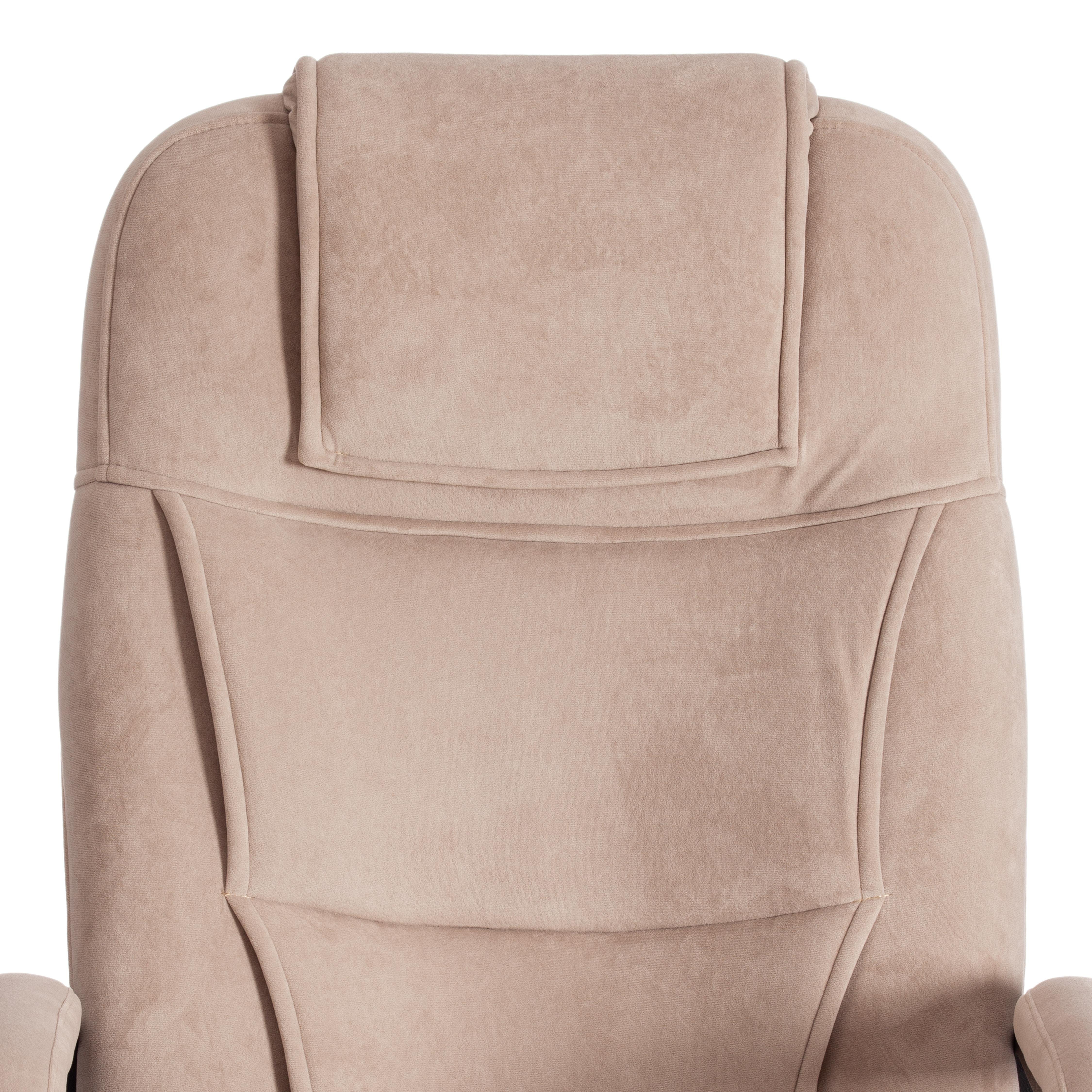 Компьютерное кресло TETCHAIR Бергамо хром флок бежевый - фото 7