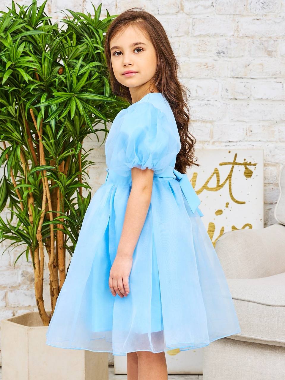 Платье Sofisha kids Plat.organza.blue - фото 15
