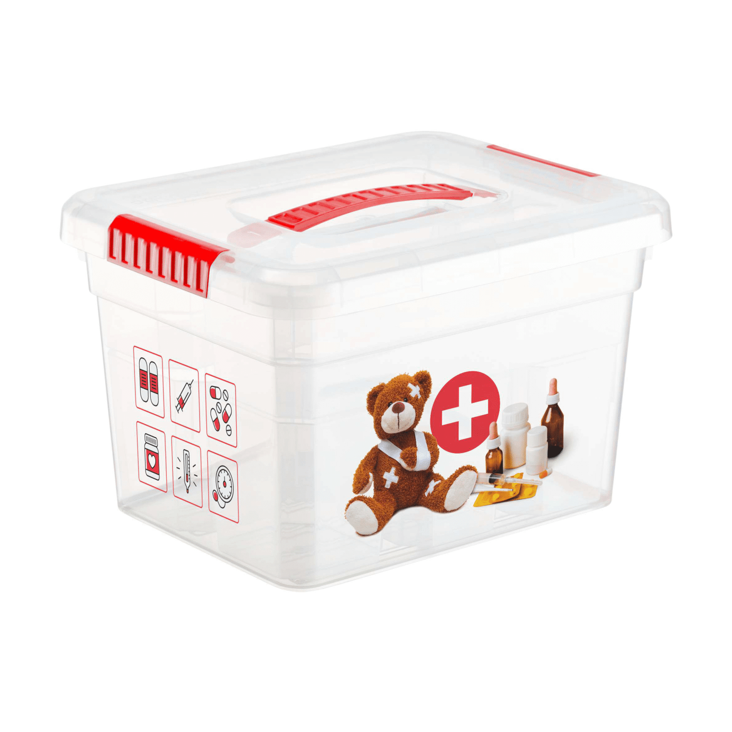 Ящик-органайзер FUN BOX Аптечка 5л с ручкой и лотком - фото 1