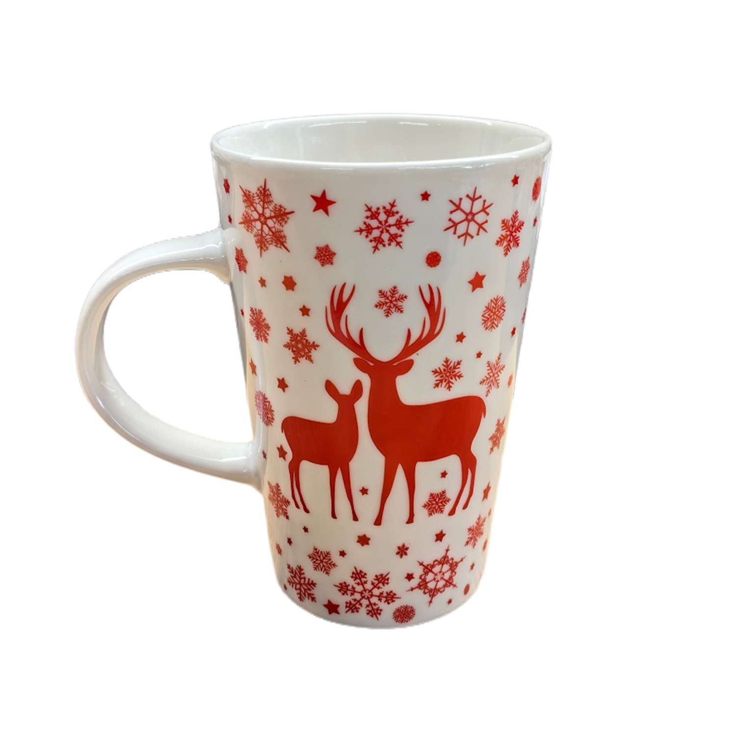 Кружка ё Красные снежинки в ассортименте - фото 3