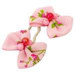 Бантик для животных V.I.Pet Розовый с цветочками 2шт