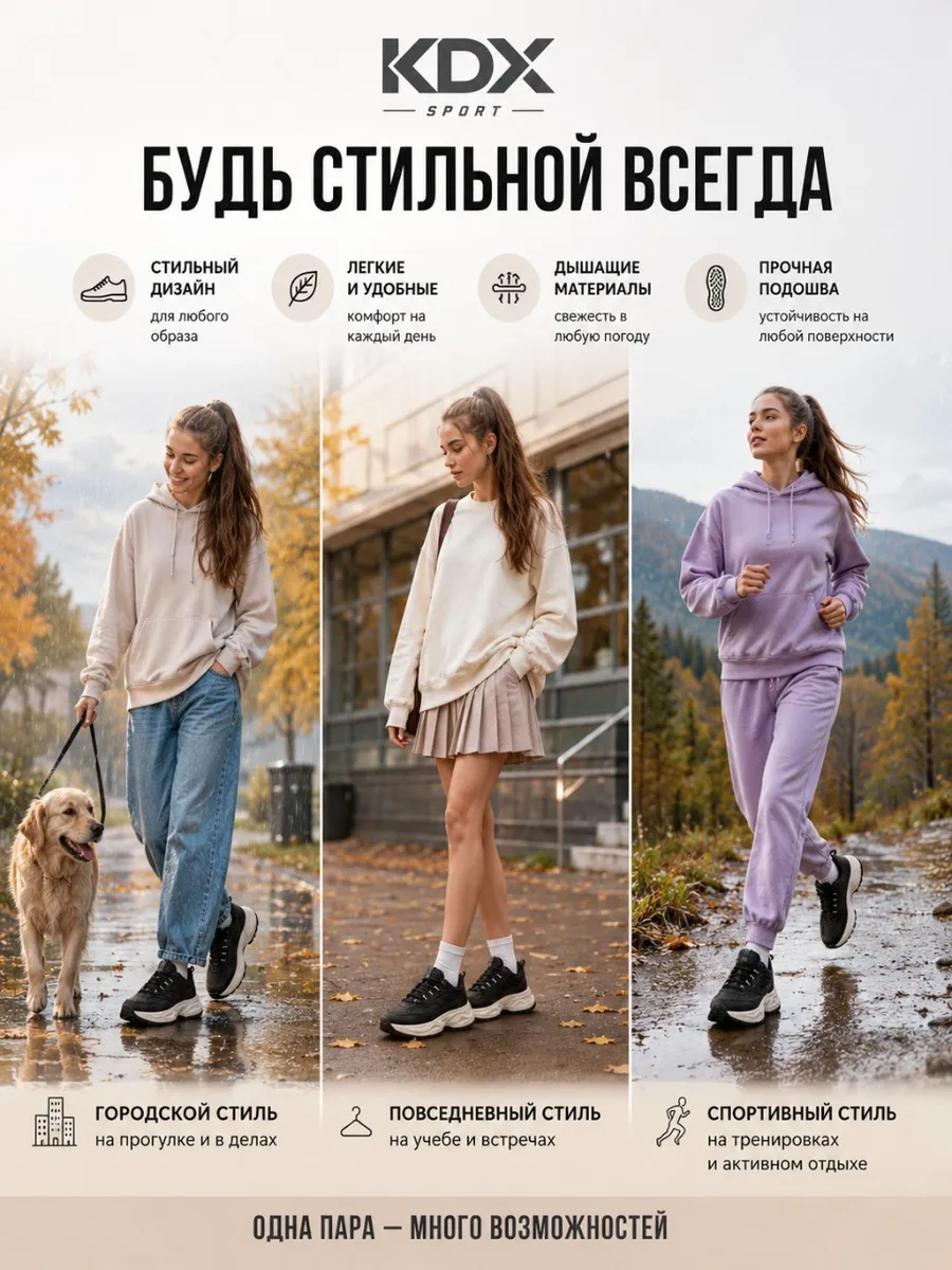 Кроссовки KDX ALFW-01 black - фото 4