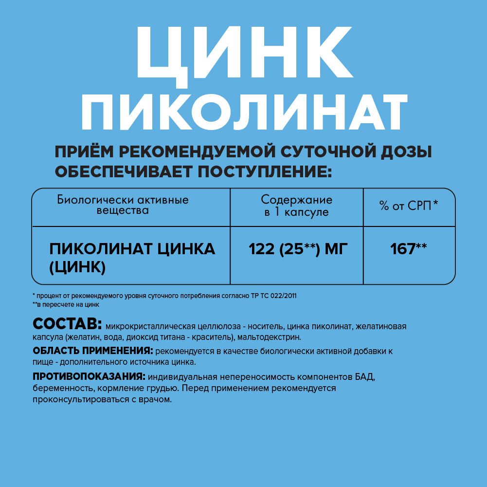Цинк Guten Morgen zinc 25 mg - фото 4