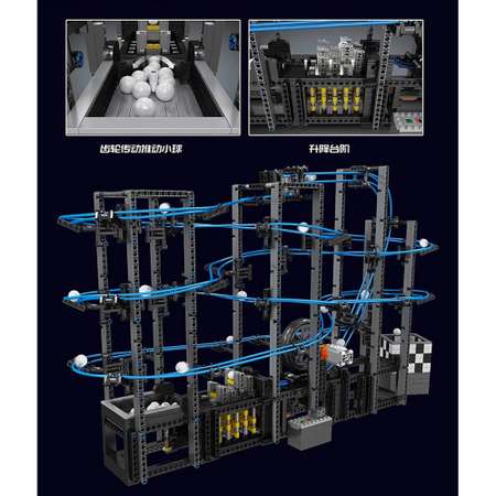Конструктор Mould King Marble Run Забег шариков кинетический