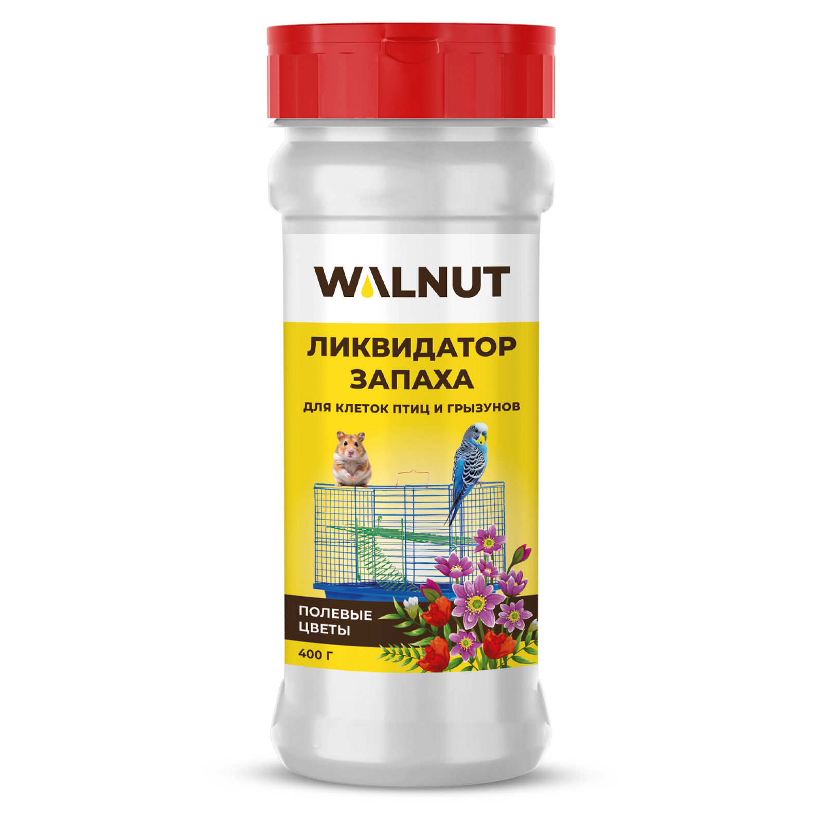 Ликвидатор запаха для клеток WALNUT Полевые цветы 400 г - фото 6