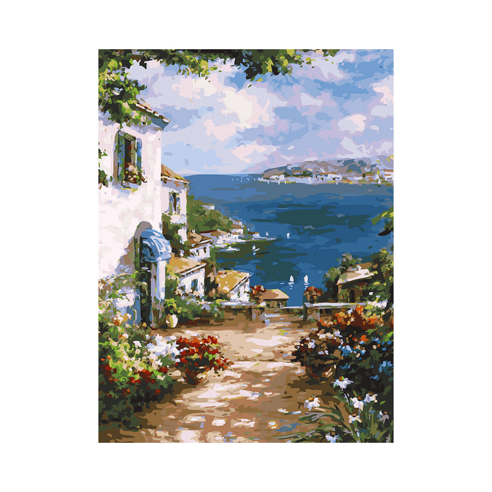 Картина по номерам Белоснежка Улочка к морю - фото 1