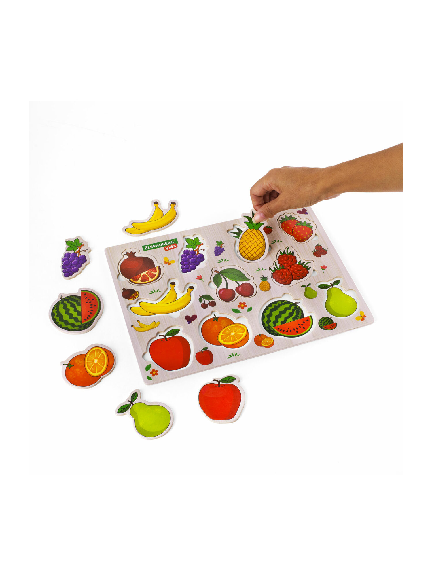 Игрушка Brauberg рамка-вкладыш фрукты и ягоды - фото 12