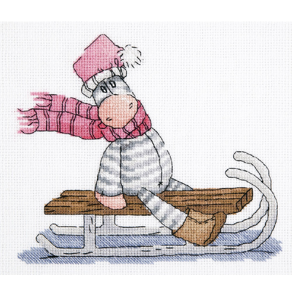 Набор для творчества Klart вышивание На санках - фото 2