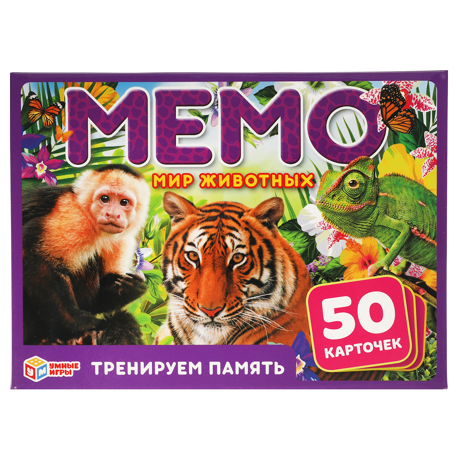 Настольная игра Умные игры Мемо Мир животных - фото 1