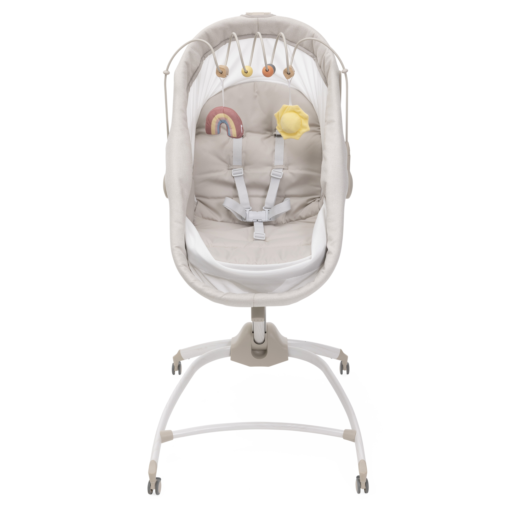 Детская кроватка Chicco Baby Hug Armonia 4в1 с рождения до 3 лет Mother Pearl овальная, без маятника (молочный) - фото 11