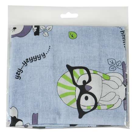 Простыня Amarobaby Совы на резинке AMARO-5102-S1