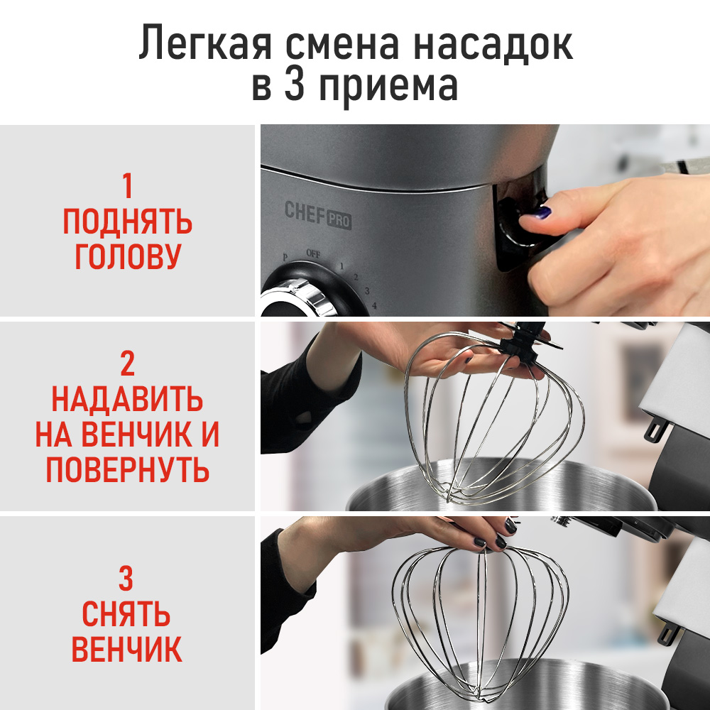 Планетарный миксер CHEF PRO CF-MX1308A - фото 9