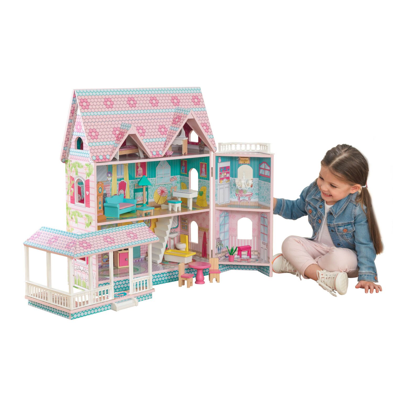 Домик для кукол KidKraft с мебелью 65941_KE - фото 1