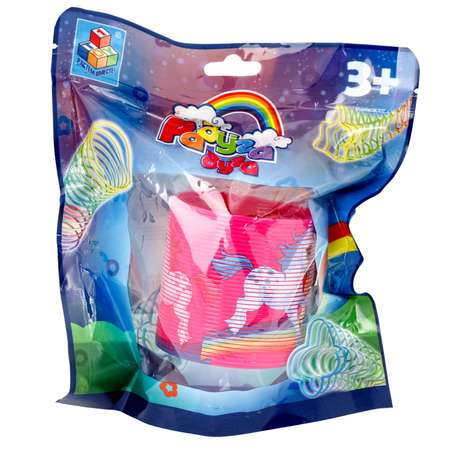 Игрушка- антистресс 1TOY пружинка Радуга-Дуга единороги