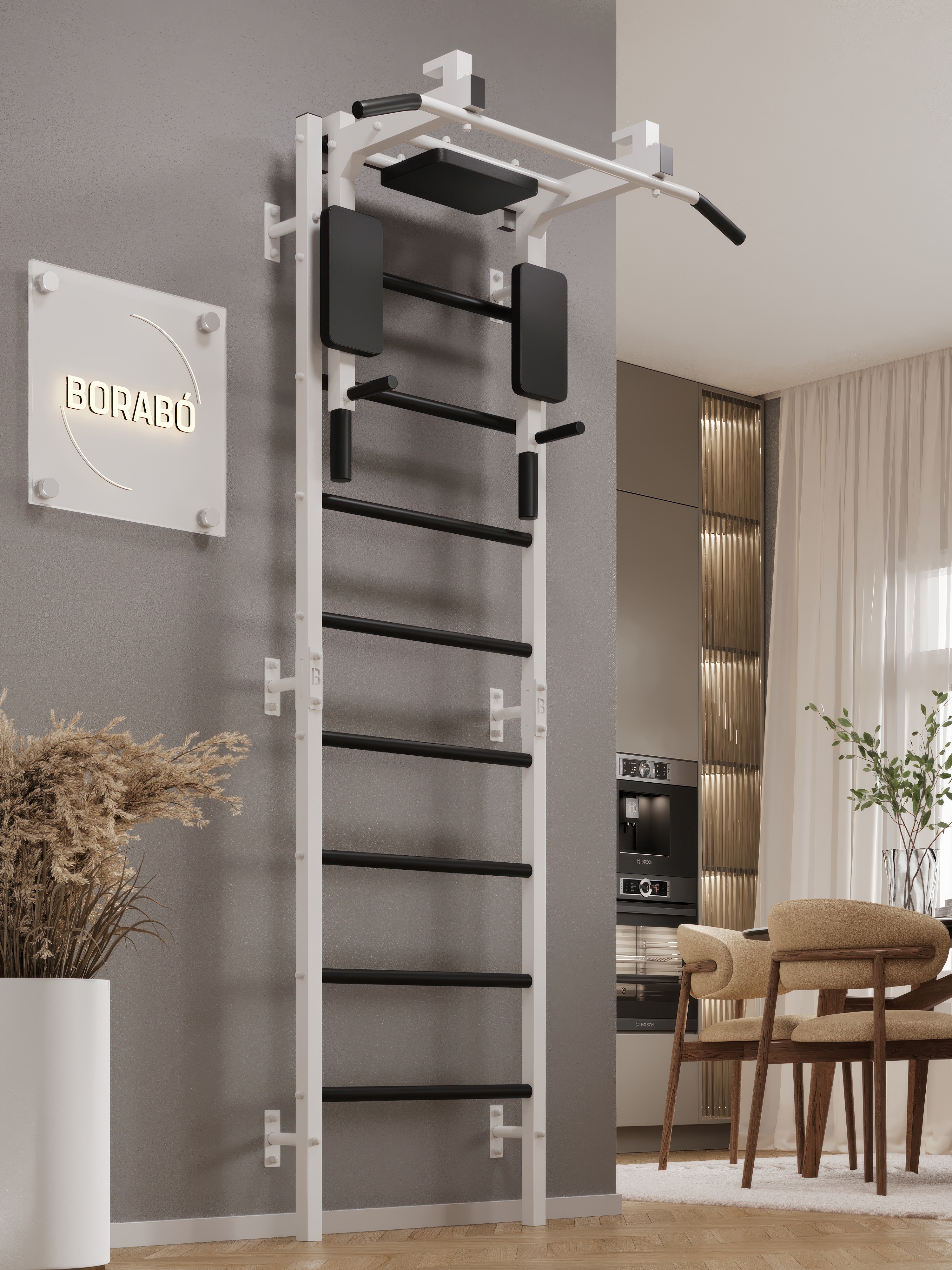 Шведская стенка BORABO PRO с турником 3 в 1 - фото 14