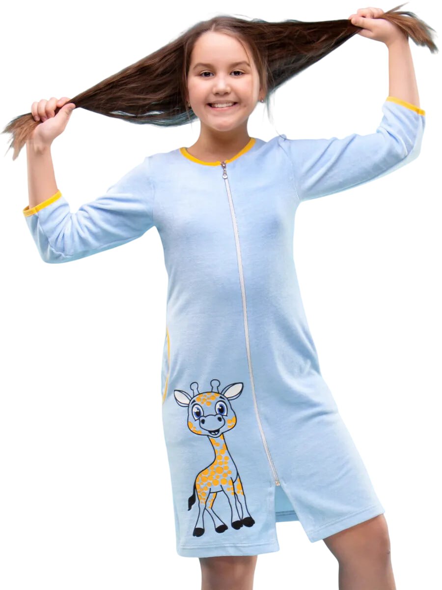 Халат TOTEMFOX 831В2F/голубойЖираф - фото 3