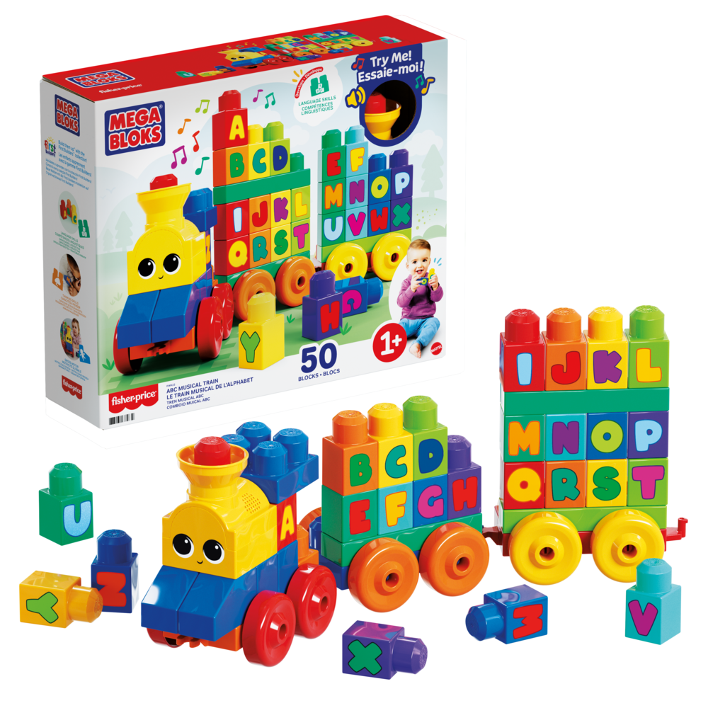 Конструктор Mega Bloks ABC Musical Train 50 дет. - фото 1