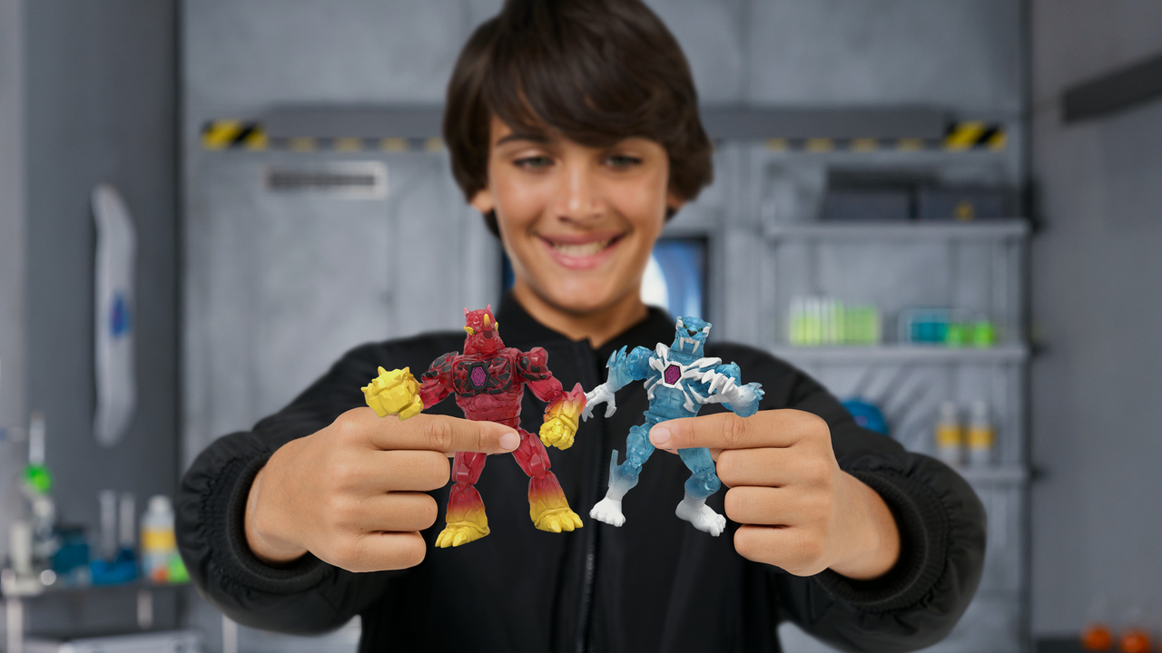 Игровой набор Moose MrBeast Огонь Лед дракон+2фиг - фото 5