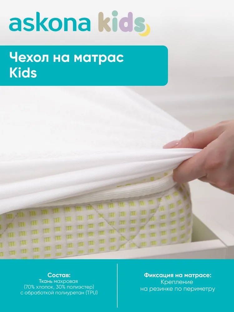 Наматрасник круглый askona kids Terry 75х75 - фото 1