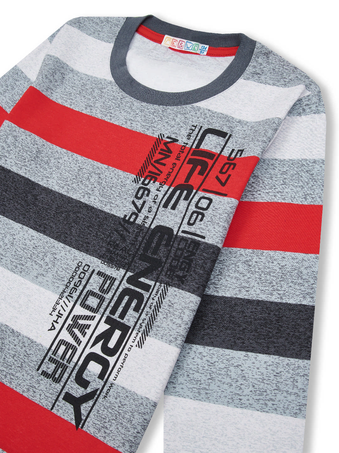 Лонгслив ME WE JB222-J101-801_Красный/Серый - фото 2