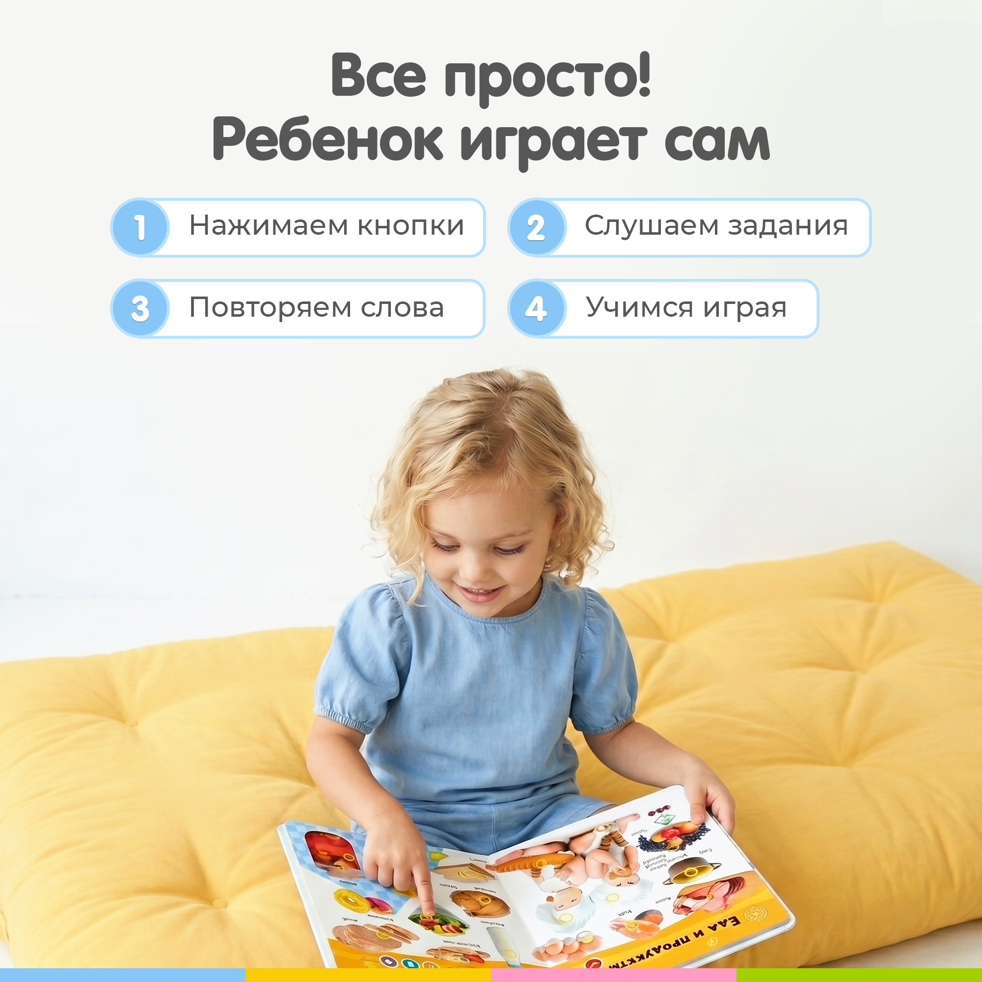 Комплект говорящих книжек BertToys набор интерактивных - фото 6