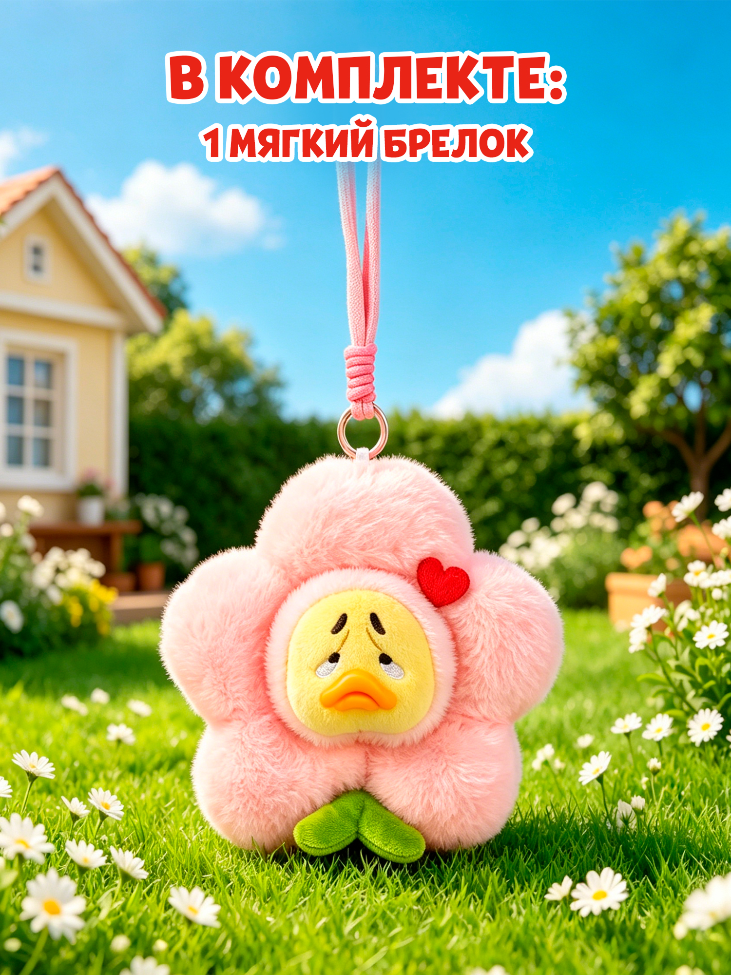 Брелок Upset Duck на цепочке - фото 6