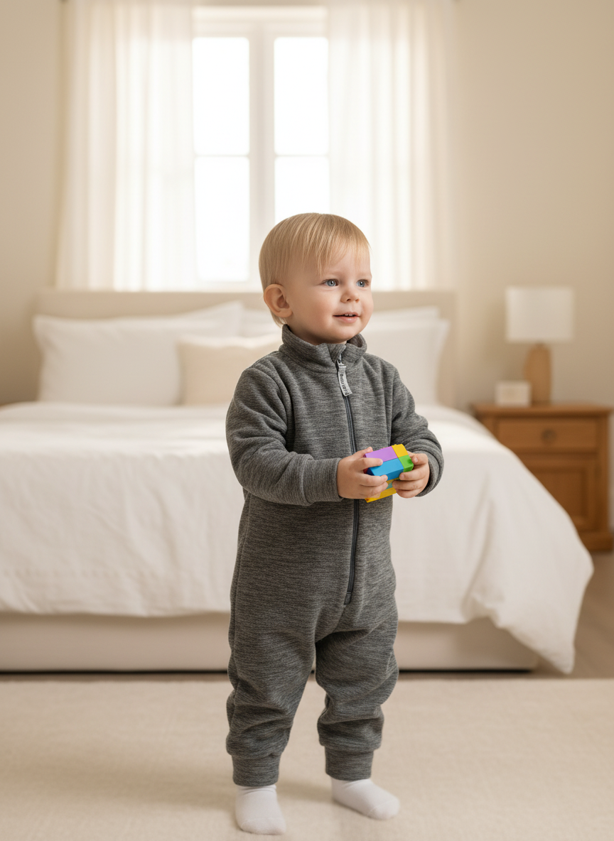 Изображение товара Комбинезон флисовый для мальчика Утенок 86 всесезонный мягкий и теплый