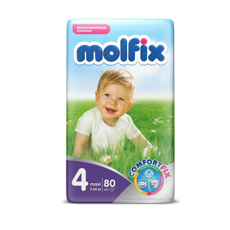 Подгузники Molfix Comfortfix 4 (7-14 кг) 80 шт.